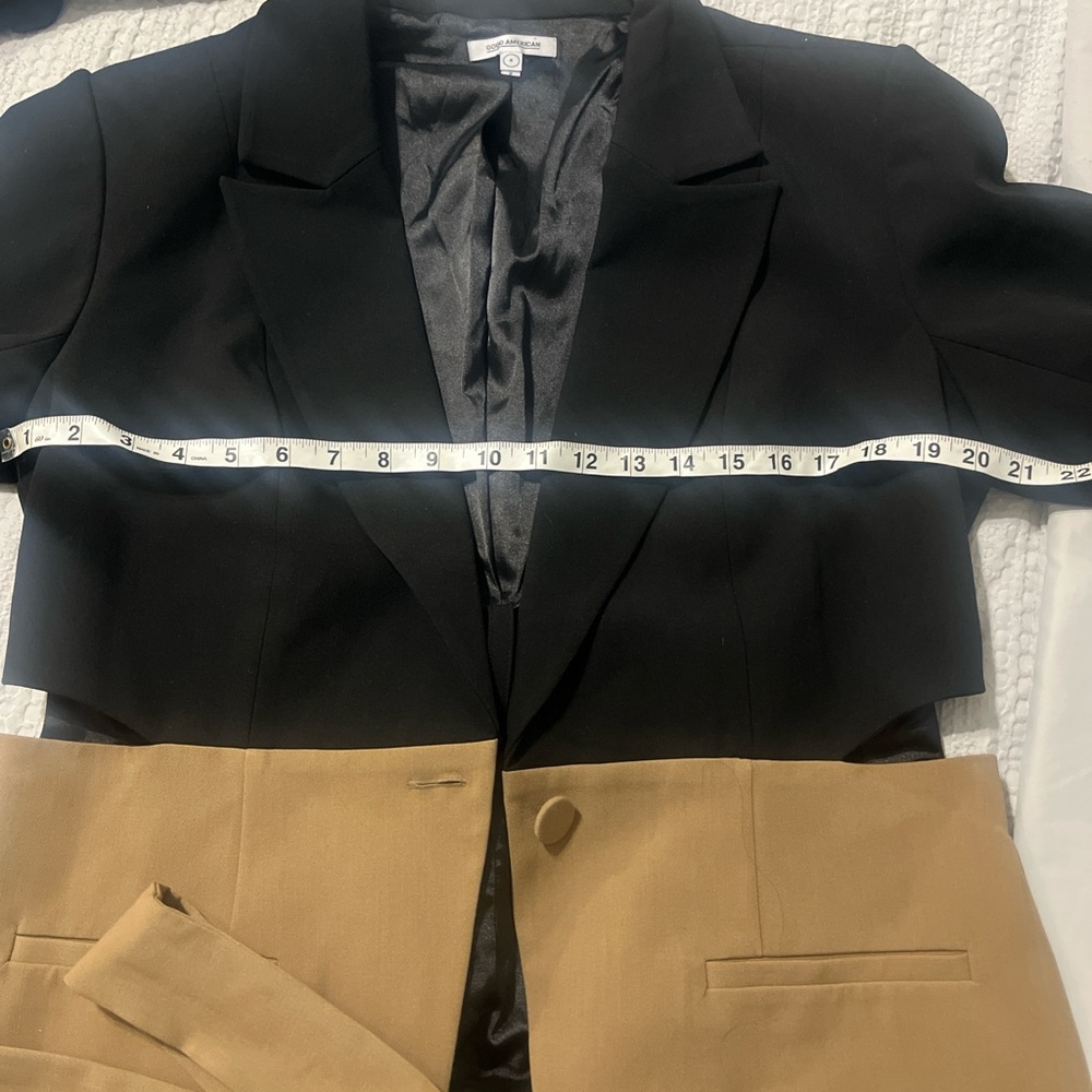 GOOD AMERICAN Good Slit Side Two Tone Blazer - Picture 5 of 5